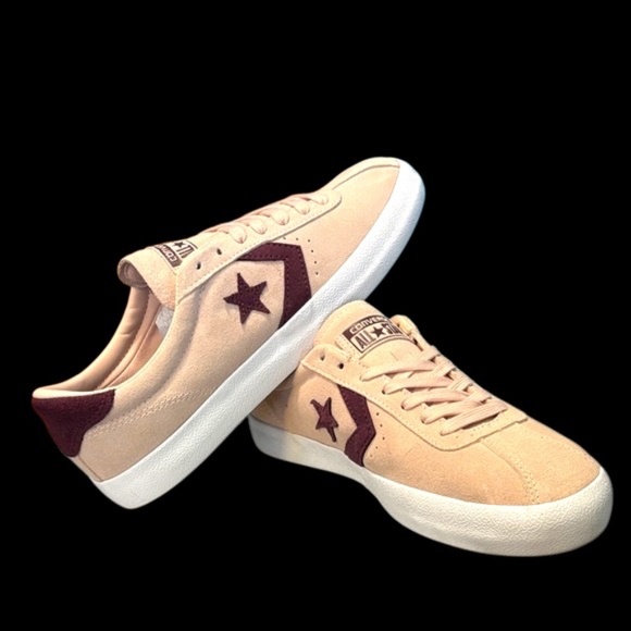 Converse Shoes - NWOT-Converse Women’s Breakpoint Ox Suede Sneakers; Dusty Pink/Burgundy Accents